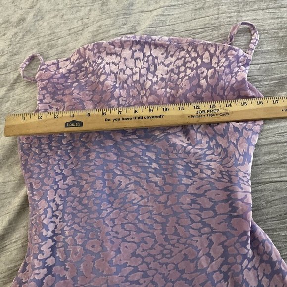 NWT Nasty Gal Animal Print Cowl Neck Mini Slip Dress Pink Purple Velour Size 8 - Picture 6 of 16